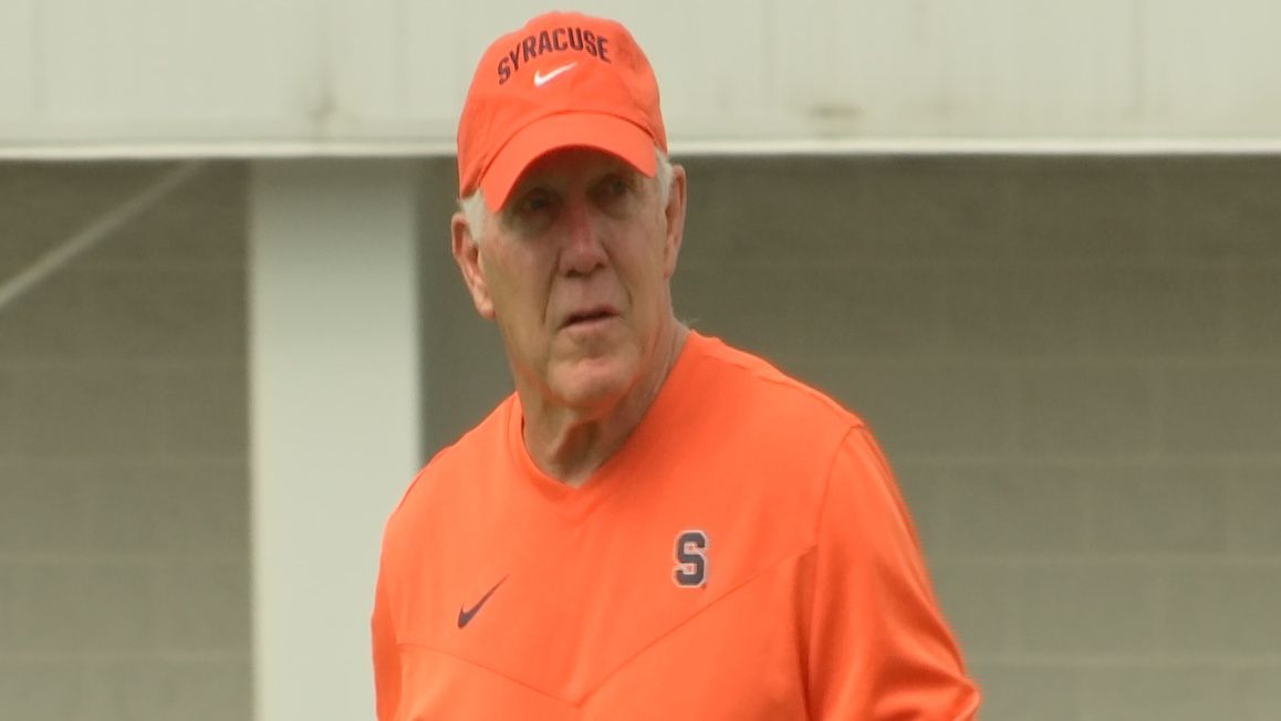 New Syracuse Defensive Coordinator Settles In At Camp   S Syracuse Football Practice WRAP 080423.00 01 13 07